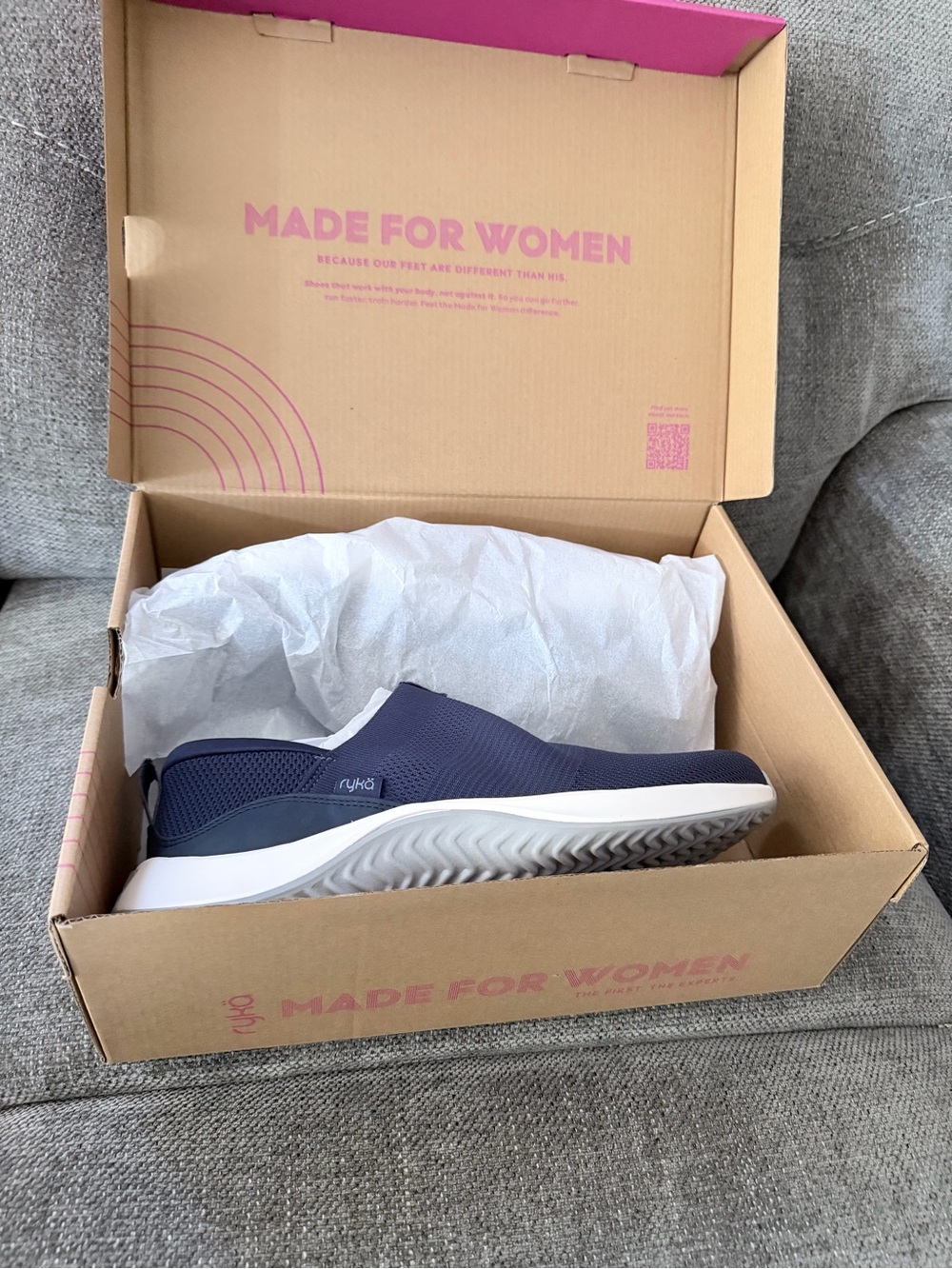 Ryka Navy Slip-On Walking Sneaker